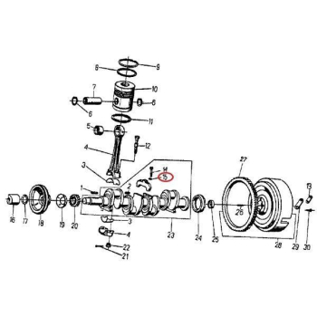 Podkładka odginana wału korbowego C-330/360-77589