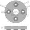 Tarcza elastyczna sprzęgła 4 otwory fi 12mm Rozrzutnik/RCW-78263