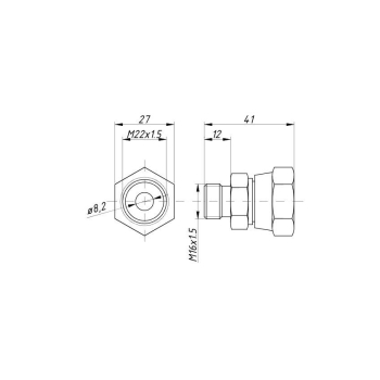 Złącze redukcyjne AMBM M22x1.5/M16x1.5-78493