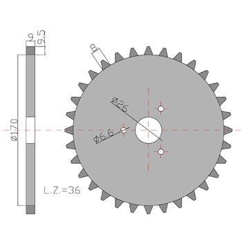 Koło łańcuchowe  Z-36 Kos-78761
