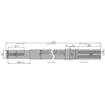 Wałek główny głowicy Kosiarka rotacyjna-79052