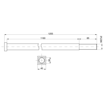 Oś dł.1250mm Talerzówka-79151