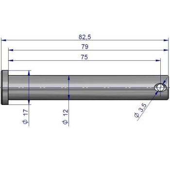 SWORZEŃ 12H8X85/75 zabezpieczenie sworznia osi C-330/360-79269