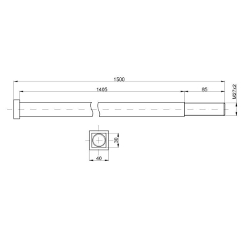 Oś dł. 1490mm Talerzówka-79363