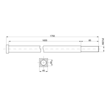 Oś dł. 1740mm Talerzówka-79365