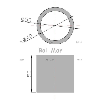 Tuleja koła gniazdowego mosiężna 50x40x57 Rozrzutnik-79496