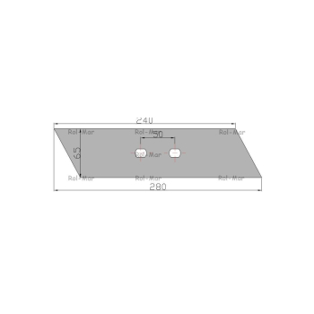 Dłuto, nakładka lemiesza obracalna lewa Vogel&Noot Vulcan pasuje śruba M12X34OV2 - 2 szt.-79629