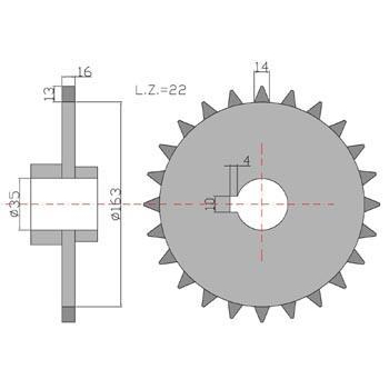 Koło Z-22. 1. fi=35 Rozrzutnik-80167