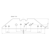 Płoza długa obracalna P&L Kverneland Vulcan pasuje śruba M14X34OV1 - 2 szt.-81036