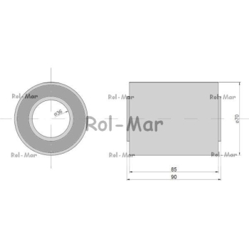 Tuleja gumowa 36x70x90 Claas-8107