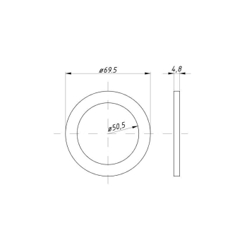 Podkładka gruba sworznia osi płaskiej grubość 4,6mm C-330 / 360-8122