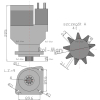 Rozrusznik z reduktorem Case/IHC-81426