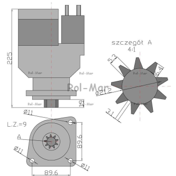 Rozrusznik z reduktorem Case/IHC-81426