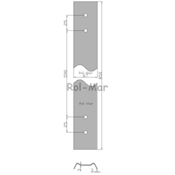 Listwa przykręcana 78cm Rozrzutnik Rosyjski 2208s50089-81616