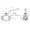 Zawór kulowy hydrauliczny dwudrożny 25 MPA 3/8