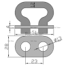 Ogniwo łańcucha kpl. Fortschritt T-088 Rozrzutnik-82478