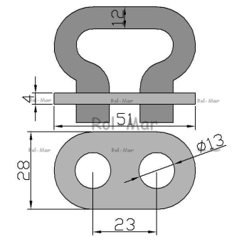 Ogniwo łańcucha kpl. Fortschritt T-088 Rozrzutnik-82478