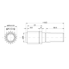 Wałek przedniej zwolnicy 18Z\18Z 5214359, 81435C1 Case-82669
