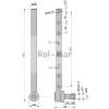 Przegub drążka kierowniczego poprzecznego  320mm 17-19mm AR51584 John Deere-82993
