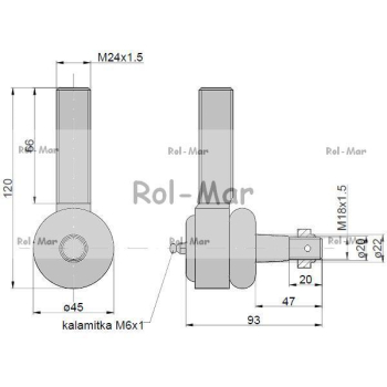 Przegub 105mm 20-22mm AL82826 John Deere-82995