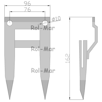 Bagnet palec skrajny hederu Schumacher AH143573 John Deere-83042