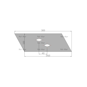 Dłuto, nakładka lemiesza obracalna prawa Overum Vulcan pasuje śruba M12X35NOS - 2 szt.-83049