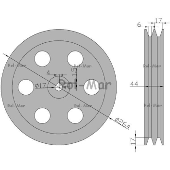 Koło pasowe pompy hydraulicznej Bizon-83141