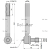 Przegub kierowniczy 220mm - M18x1,5 81878555 New Holland TAQ-83563