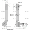 Przegub kierowniczy 285mm - M22x1,5 AL110957 John Deere TAQ-83575