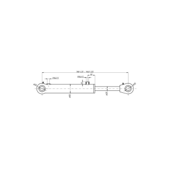 Cylinder wspomagania układu kierowniczego CJF-50/28/200Z, 5040995210 (sworzeń 30mm) Bizon-83628