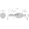 Przegub kierowniczy 240mm - M28x1,5 - M26x1,5 04401801 Deutz TAQ-83735