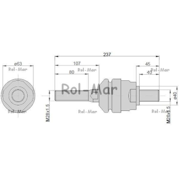 Przegub kierowniczy 240mm - M28x1,5 - M26x1,5 04401801 Deutz TAQ-83735