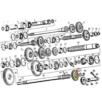 Koło zębate przesuwne napędu pompy hydraulicznej C-330 ORYGINAŁ URSUS-84192