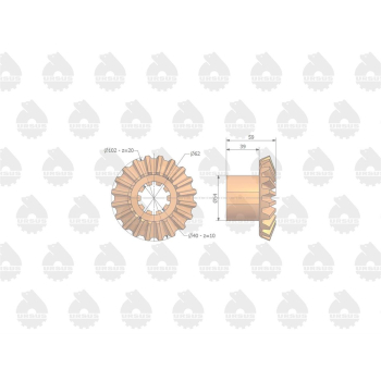 Koronka mechanizmu różnicowego koło koronowe C-330 ORYGINAŁ URSUS-84220