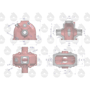 Obudowa mechanizmu kierowniczego C-330 ORYGINAŁ URSUS-84394