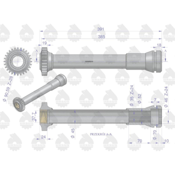 Tuleja napędu pompy hydraulicznej C-360 ORYGINAŁ URSUS-84562