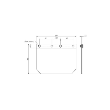 Chlapacz, osłona przeciwbłotna  przód C-330/360/MF3-85082