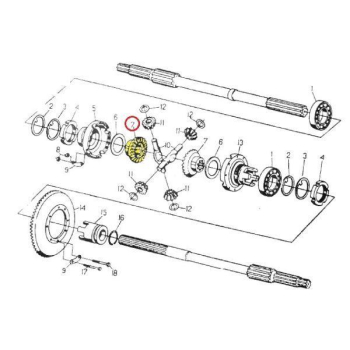 Koronka mechanizmu różnicowego koło koronowe C-330 ORYGINAŁ URSUS-8517