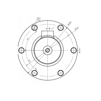 Cylinder hydrauliczny, siłownik, cyklop obrotu CJ5 z kołnierzem Kraj-85254