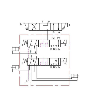 Dzielnik, zawór, elektrozawór kierunkowy elektromagnetyczny kontroli DVS6-6/2L G3/8 50L-85302