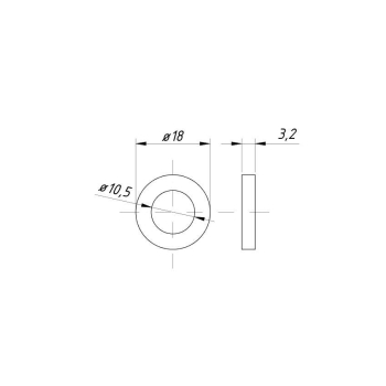 Uszczelka końcówki przelotowej O-036 fi 17mm/10mm Opryskiwacz-85437