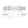 Cylinder hydrauliczny, siłownik pomocniczy podnośnika C-385 6-cyl. SMT2CJ.63.36.300 Kraj-85705