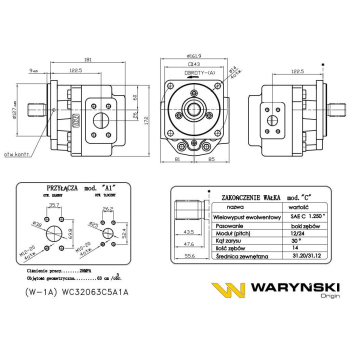 Pompa zębata W-001A WC32063C5A1A Ładowarka kołowa HSW 534 Waryński-85946
