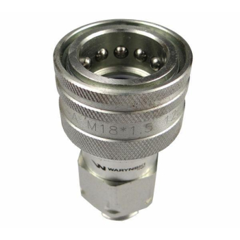Szybkozłącze hydrauliczne gniazdo M18x1.5 gwint zewnętrzny EURO (9100818G) (ISO 7241-A) Waryński-86194