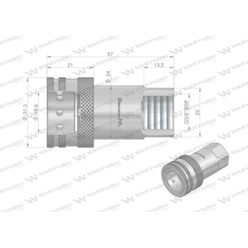 Szybkozłącze hydrauliczne gniazdo G3/8