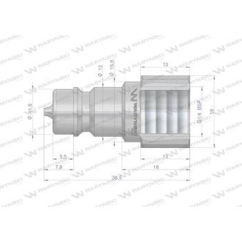 Szybkozłącze hydrauliczne wtyczka G1/4