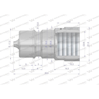 Szybkozłącze hydrauliczne wtyczka G3/8