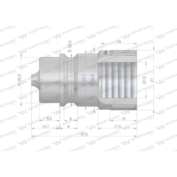 Szybkozłącze hydrauliczne wtyczka G1/2