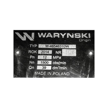 Pompa hydrauliczna podnośnika wzmocniona 39 l/min C-360 WARYŃSKI-86540