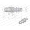Szybkozłącze hydrauliczne wtyczka long M18x1.5 gwint zewnętrzny EURO (9100818W) (ISO 7241-A) Waryński-86867